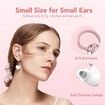 Wireless Earbuds, Bluetooth 5.3 Headphones with LED Display, Powerful Bass Over Ear Earphones, IP7 Waterproof for Sport, Rose Gold