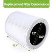 Core 600S Replacement Filter Compatible with LEVOIT Core 600S and Core 600S-P/600S-RF Air Purifier, H13 HEPA Activated Carbon Filter, White