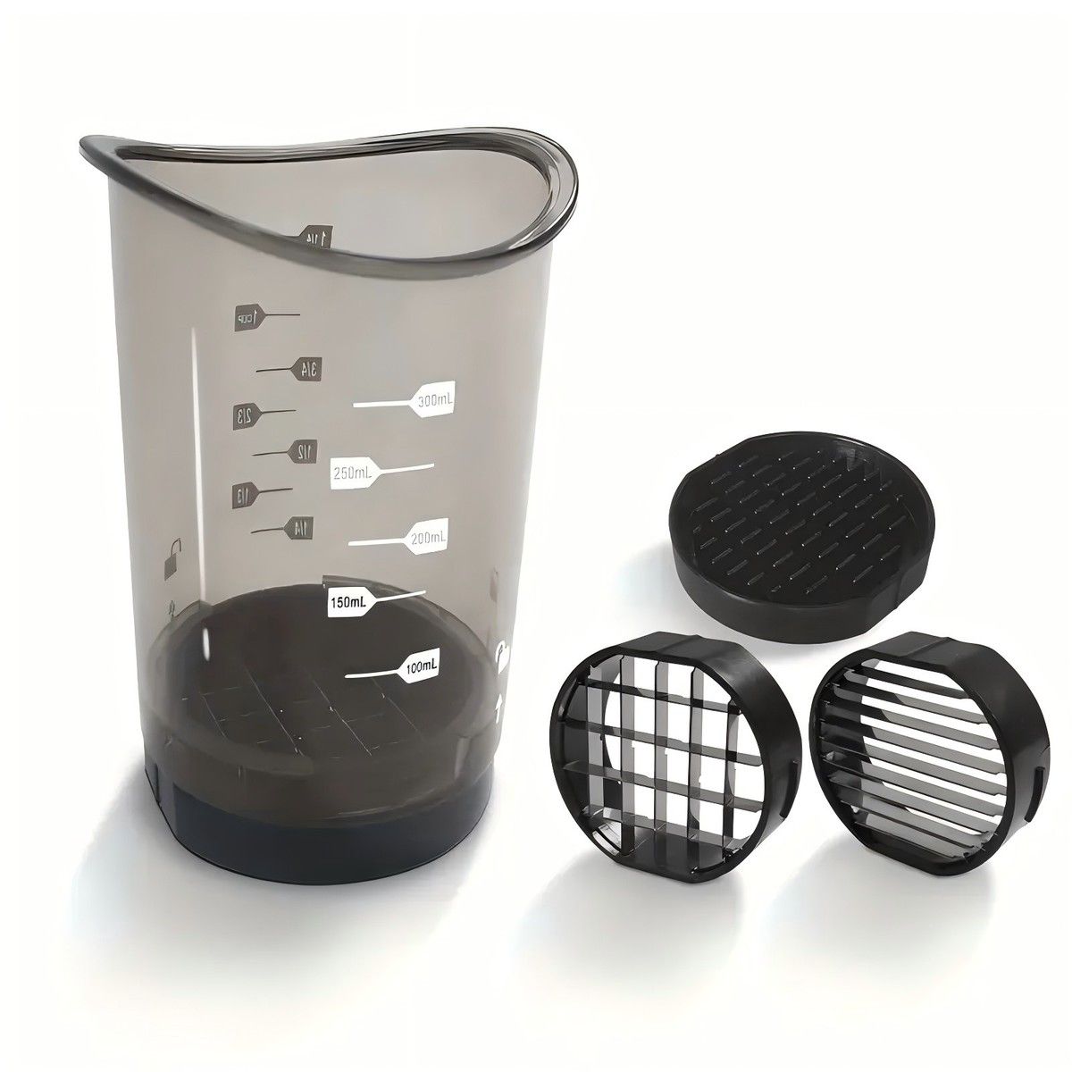 Mini Fruit Chopper Cup Vegetable Speed Chopper Push Plate Detachable Cutter Kitchen Gadgets Home Essentials Black