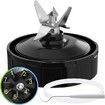 7 Fins Extractor Blade Assembly Blender Replacement Parts with Rubber Gasket Compatible with Blenders Auto iQ BL480 BL401 BL642 BL801 NN102