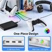 PS5 Slim Cooling Station 2 Controller Charging Dock Cooling Fan Vertical Stand 8 Game Slots Christmas Gift COL White