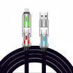 240W 4-in-1 USB C Super Fast Charge Cable With Breathing Light,Multi-Charging Cable Color Black