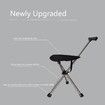 Folding Canes with Seat Walking Stick Portable Stool Chair Capacity Frosted Handle Supports Up to 220 Lbs Massage Crutches Stool