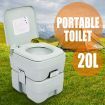 Portable Toilet - Camping Potty Restroom - 20L Square Light Gray