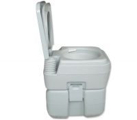 Portable Toilet - Camping Potty Restroom - 20L Square Light Gray