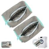 2 Pc Portable Reusable Laundry Shoe Bags for Washing Machine and Dryer, Shoe Cleaning Bag for All Types and Sizes Color Grey