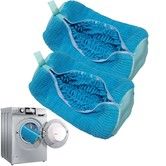 2 Pc Portable Reusable Laundry Shoe Bags for Washing Machine and Dryer, Shoe Cleaning Bag for All Types and Sizes Color Blue