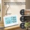 Indoor Outdoor Thermometer Wireless, 5 Inch Display Digital Hygrometer Thermometer Monitor with Sensor and Weather Station, Black
