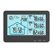 Indoor Outdoor Thermometer Wireless, 5 Inch Display Digital Hygrometer Thermometer Monitor with Sensor and Weather Station, Black