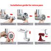 Metal Food Grinder Attachments for KitchenAid Stand Mixers Meat Grinder Sausage Stuffer Silver Machine Mixer Not Included