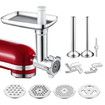 Metal Food Grinder Attachments for KitchenAid Stand Mixers Meat Grinder Sausage Stuffer Silver Machine Mixer Not Included