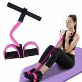 Multifunction Tension Rope,6-Tube Elastic Yoga Pedal Puller Resistance Band,Natural Latex Tension Rope Fitness Equipment