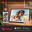 Digital Photo Frame 10.1 Inch WiFi Electronic Smart Picture Album Frameo 1280x800 HD IPS Touch Screen MP4 Player 32G Auto Rotate Share Video Instantly