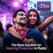 High Fidelity Concert Ear Plugs, Noise Cancelling Silicone Ear Plugs 2 Pairs Great for Concerts Loud Music, Musicians, Motorcycles, Purple