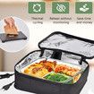 Mini Heated Lunch Box with Glass Container Only for 12V Car Charger, Portable Electric Food Warmer for Men and Women