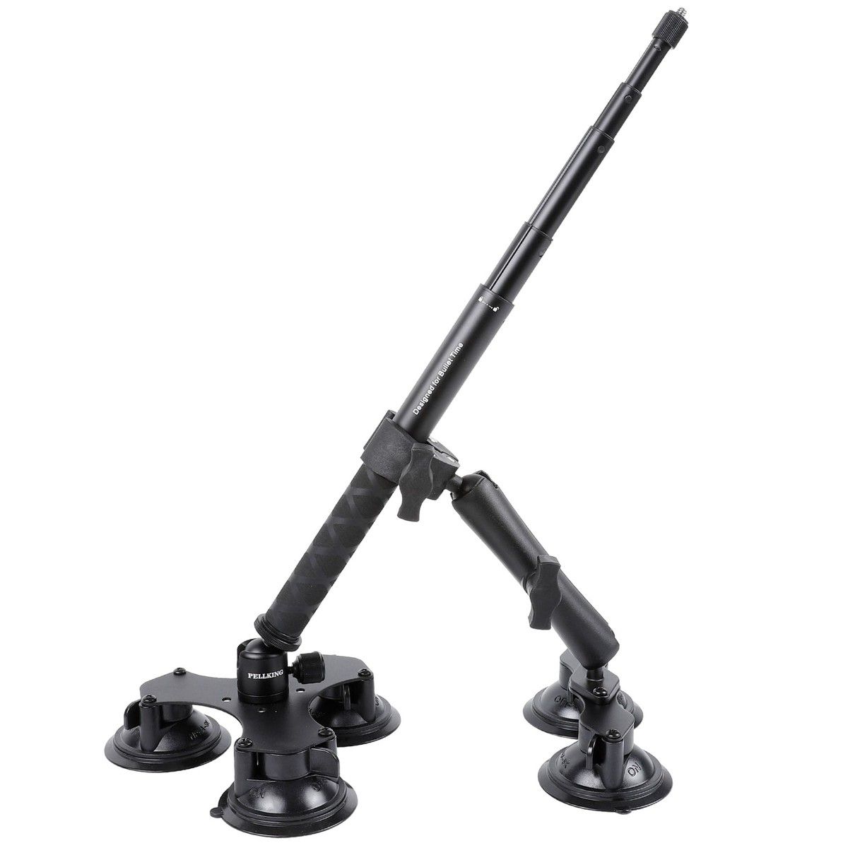 Suction Car Mount for Insta360 x5,x4,x3,x2,x,One RS,R Compatible with GoPro Max Camera 5 in 1 Suction Mount Kit (Includes 44.9-inch Selfie Stick)