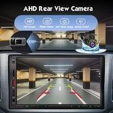 Upgraded Double Din Car Stereo with Wireless Apple CarPlay & Android Auto, 7" LCD Touchscreen, Built-in 240W DSP, FM/AM Radio,Auto Backup Camera
