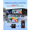 Pro Wireless CarPlay Adapter for iPhone, Version Wired to Wireless CarPlay Dongle, Dual-Band WiFi, Low Latency