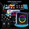 Wireless Carplay Adapter for iPhone with Netflix YouTube Tiktok TF Card, AI Box Carplay Adapter and Android Auto Dongle Easy to Setup