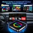 Wireless Carplay Adapter for iPhone with Netflix YouTube Tiktok TF Card, AI Box Carplay Adapter and Android Auto Dongle Easy to Setup
