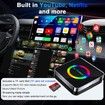 Wireless Carplay Adapter for iPhone with Netflix YouTube Tiktok TF Card, AI Box Carplay Adapter and Android Auto Dongle Easy to Setup