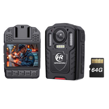 64GB 1080P Body Camera,3000mAh Large Battery for 13 Hours Video Shooting with Audio, Night Vision Body Cam with Pre or Post Recording