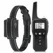 Bark Collar with Remote Control, 3300Ft Training Collar with Beep, Vibration, IPX7 Waterproof Dog Training Collars for Small Medium Large Dogs, Black