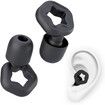 Silicone Ear Plugs for Sleeping, Washable and Reusable Noise Cancelling Reduction Earplugs for Swimming, Snoring, Working, Black