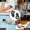 Silicone Ear Plugs for Sleeping, Washable and Reusable Noise Cancelling Reduction Earplugs for Swimming, Snoring, Working, Black