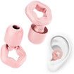 Silicone Ear Plugs for Sleeping, Washable and Reusable Noise Cancelling Reduction Earplugs for Swimming, Snoring, Working, Pink