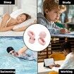 Silicone Ear Plugs for Sleeping, Washable and Reusable Noise Cancelling Reduction Earplugs for Swimming, Snoring, Working, Pink