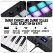 25 Key USB MIDI Keyboard Controller with 16 Backlit Pads,Professional Semi-Weighted Dynamic Bluetooth Keyboard,8 Knobs For Music Production Col Black