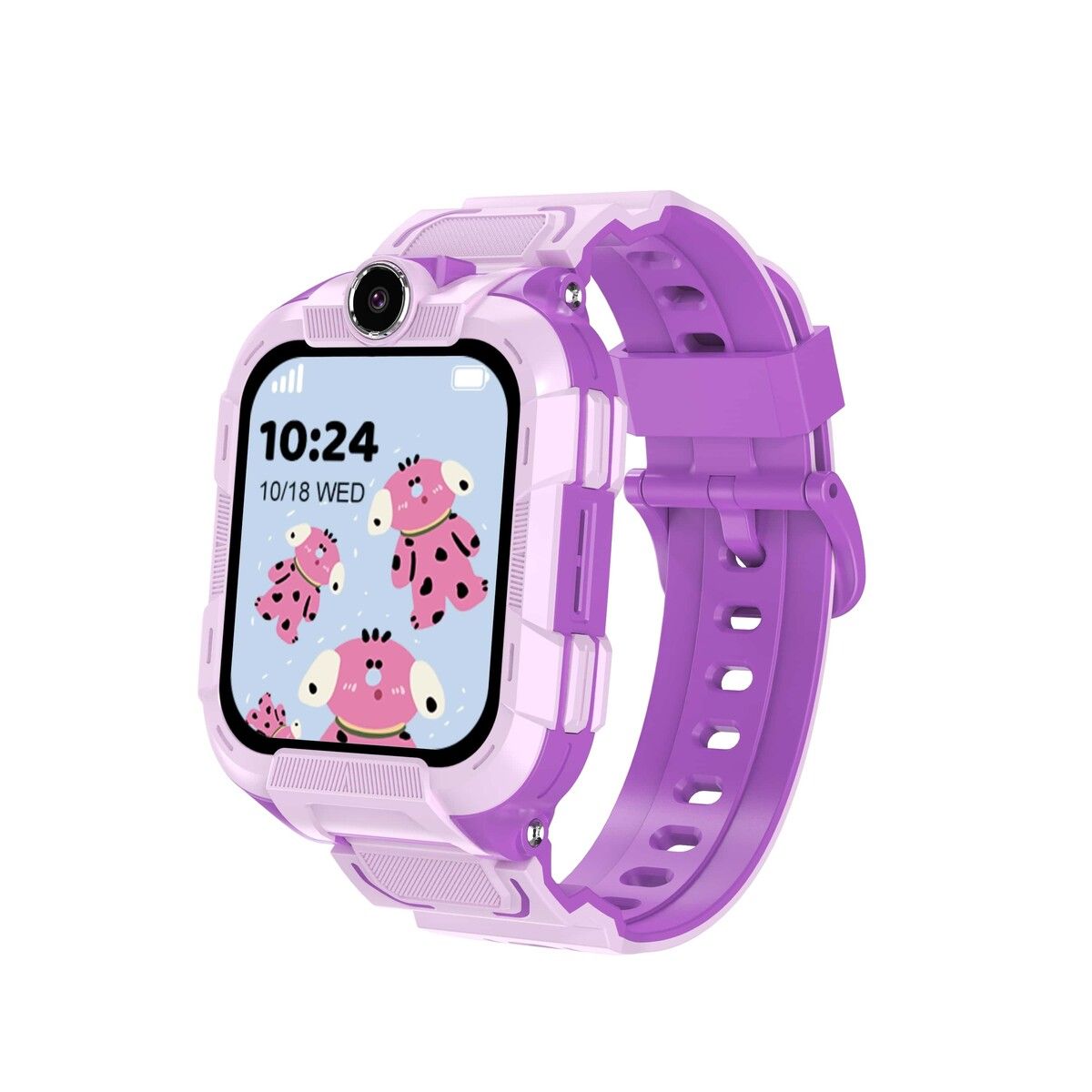 4G Smart Watch for Kids,GPS Tracker,IP67 Waterproof,1.83 Inch Touch Screen,Smartwatch with 2-Way Voice Video Call,SOS Call,Color Purple