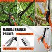 Manual Pole Saw Tree Pruner 8M Extendable High Branch Trimmer Cutter Pruning Trimming Handsaw Sharp Steel Blades Shearing Scissors Fibreglass Rods