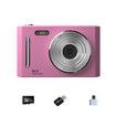 Purple Student Digital Camera HD DualLens 50MP 8x Zoom Beauty Filter FrontBack Cameras 32G Memory Card