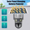 Dual Lens WiFi Solar Security Camera Outdoor Wireless Outdoor 1080P PTZ Dome Survaillance Cam 9MP Night Vision AI Motion Detection
