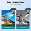 Dual Lens WiFi Solar Security Camera Outdoor Wireless Outdoor 1080P PTZ Dome Survaillance Cam 9MP Night Vision AI Motion Detection