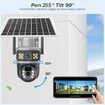 Dual Lens WiFi Solar Security Camera Outdoor Wireless Outdoor 1080P PTZ Dome Survaillance Cam 9MP Night Vision AI Motion Detection