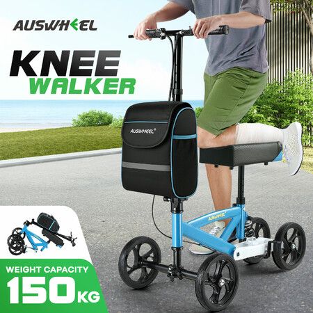 Knee Scooter Walker Steerable Mobility Walking Equipment Wheelchair Medical Crutch Broken Foot Ankle Leg Surgery Injury