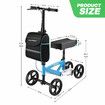 Knee Scooter Walker Steerable Mobility Walking Equipment Wheelchair Medical Crutch Broken Foot Ankle Leg Surgery Injury