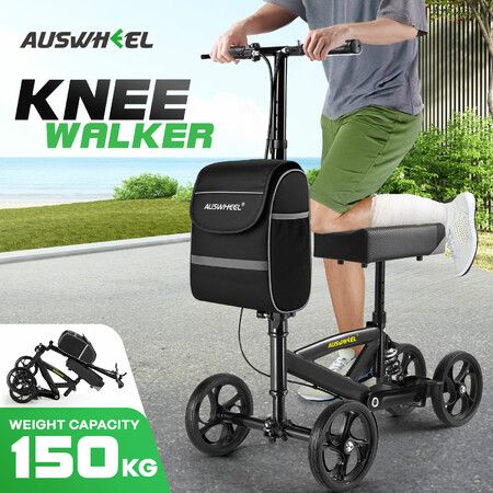 Knee Scooter Walker Steerable Mobility Walking Equipment Wheelchair Medical Crutch Broken Foot Ankle Leg Surgery Injury