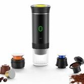 Portable Electric Espresso Machine,Rechargeable Portable Camping Coffee Maker,For Ground and Capsule Coffee,For Travel,Camping,Office Color Black