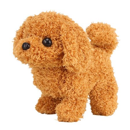 Walking Barking Plush Puppy Toy Dog, Electronic Pet with Leash, Bone, Christmas Birthday Gifts for Kids Ages 3 to 8