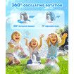 Bubble Machine,Automatic Bubbles Blower,360 Degree Oscillation & 75 Degree Adjustment,Bubble Toys with LED Light