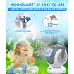 Bubble Machine,Automatic Bubbles Blower,360 Degree Oscillation & 75 Degree Adjustment,Bubble Toys with LED Light