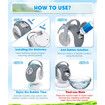 Bubble Machine,Automatic Bubbles Blower,360 Degree Oscillation & 75 Degree Adjustment,Bubble Toys with LED Light