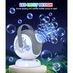 Bubble Machine,Automatic Bubbles Blower,360 Degree Oscillation & 75 Degree Adjustment,Bubble Toys with LED Light
