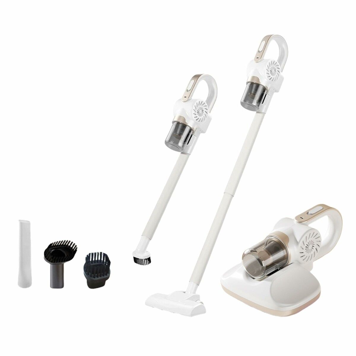 120W Handheld Cordless Vacuum Cleaner With Dust Mite Removal 8500Pa Power 260ml Dust Box For Home Hard Floor Carpet Pet Hair Color White