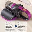 120W Handheld Cordless Vacuum Cleaner With Dust Mite Removal 8500Pa Power 260ml Dust Box For Home Hard Floor Carpet Pet Hair Color Purple