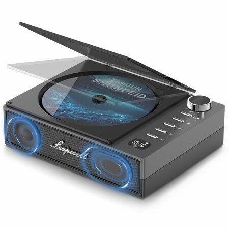 CD Player Portable,Portable CD Player with Speakers Bluetooth Rechargeable,Small Compact Retro CD Players,Personal Desktop CD Player with USB FM Black